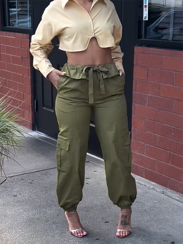 Indiebeautie – Cargohose mit Bindeband