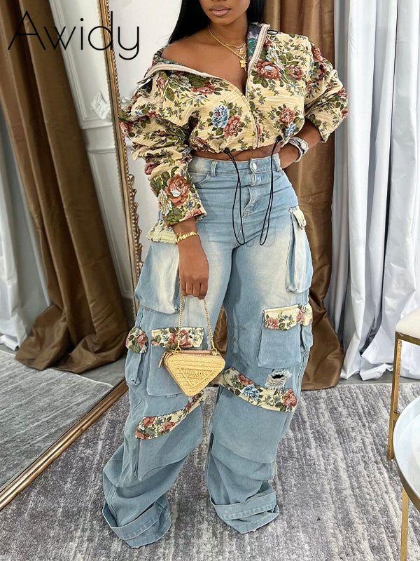 Printed Zip-Front Jacket