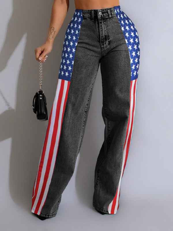 Bedruckte Kombi-Jeans – Ausverkauf