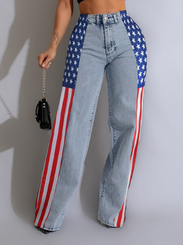 Bedruckte Kombi-Jeans – Ausverkauf