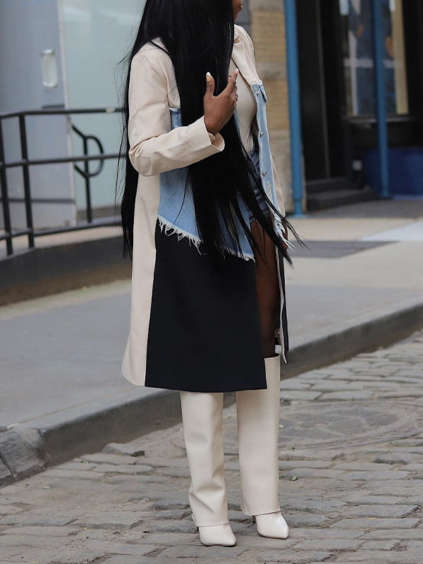 Trench combo en jean