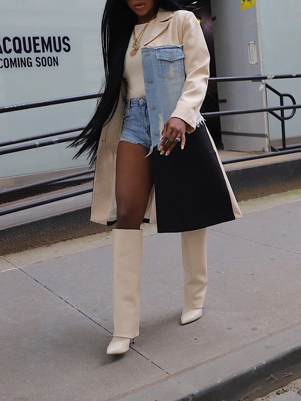 Trench combo en jean