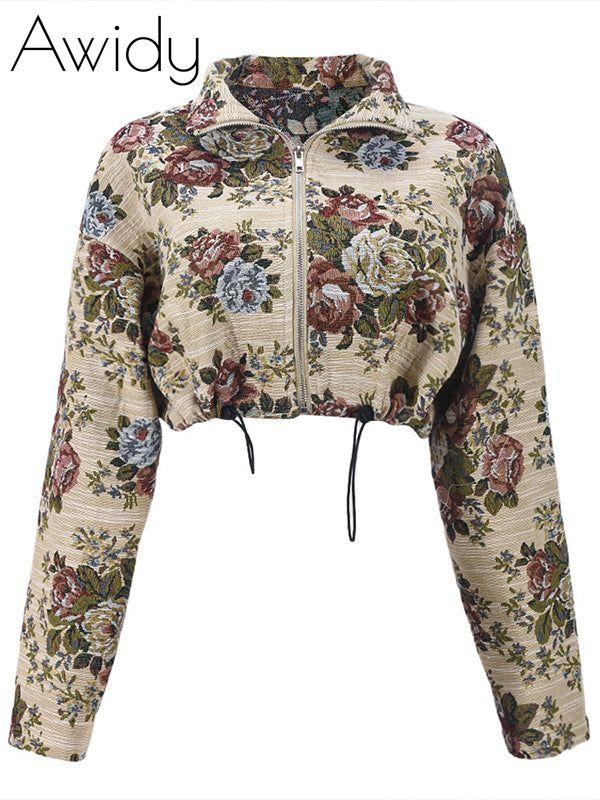 Printed Zip-Front Jacket