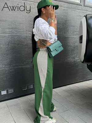 Two-Tone Combo Sweatpants