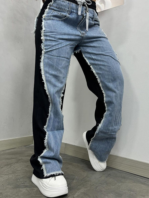 Indiebeautie – Zweifarbige Kombi-Jeans