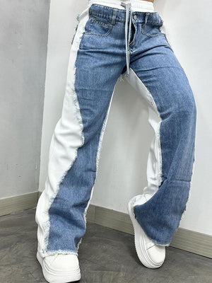 Indiebeautie – Zweifarbige Kombi-Jeans