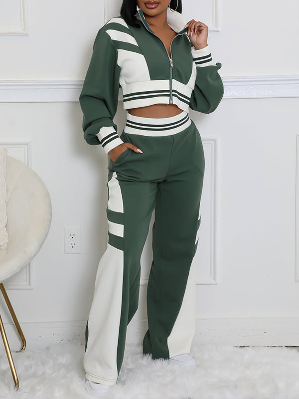 Two-Tone Jacket & Pants Set--Clearance