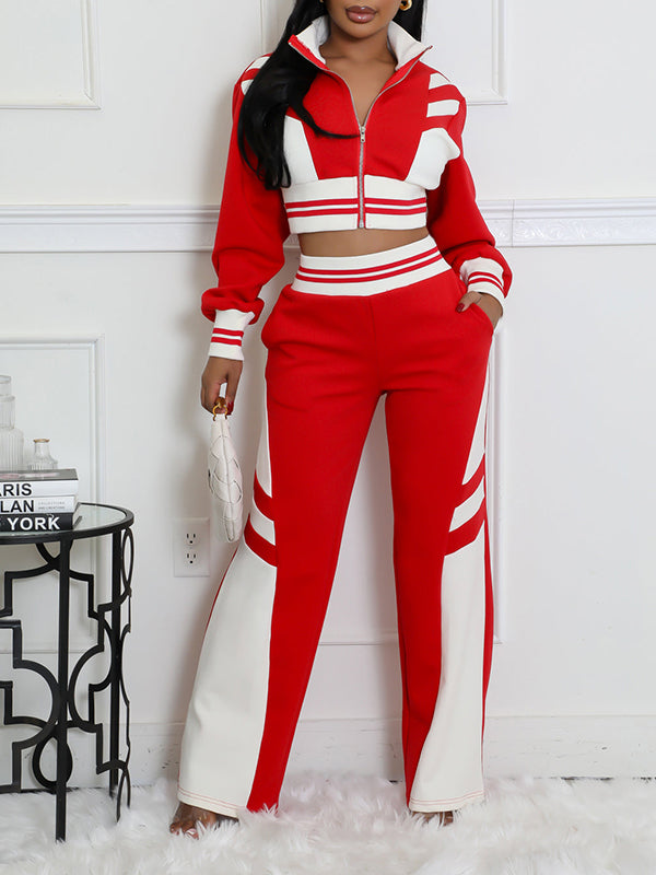 Two-Tone Jacket & Pants Set--Clearance