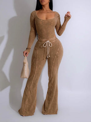 Indiebeautie – Bedrucktes Bodysuit- und Hosenset