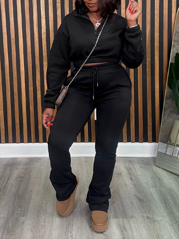 Ensemble sweat-shirt et pantalon zippés Indiebeautie