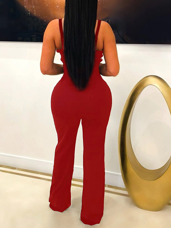 Indiebeautie Two-Tone Sleeveless Jumpsuit