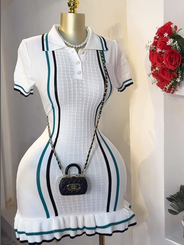 Robe polo en tricot Indiebeautie