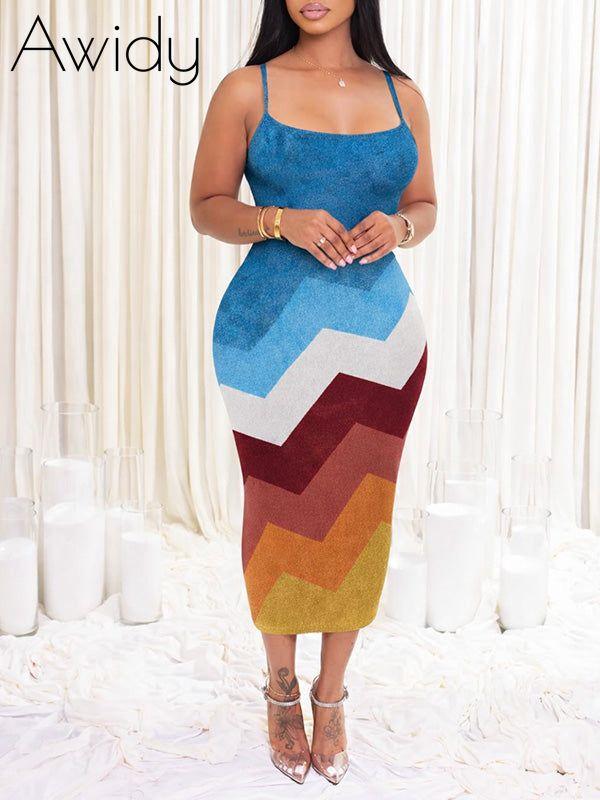 Printed Cami Bodycon Dress
