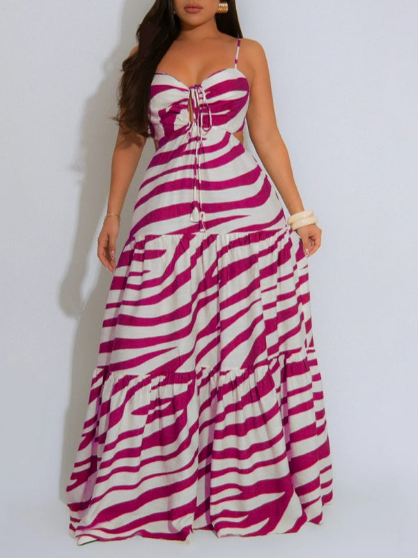 Indiebeautie – Bedrucktes Camisole-Kleid mit Rüschen