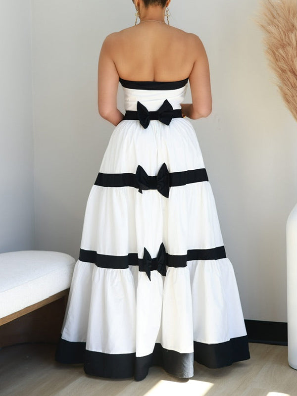 Two-Tone Strapless Dress