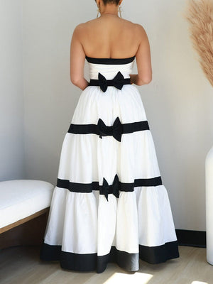 Two-Tone Strapless Dress