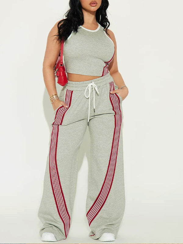 Indiebeautie Stripe Tank Top & Pants Set