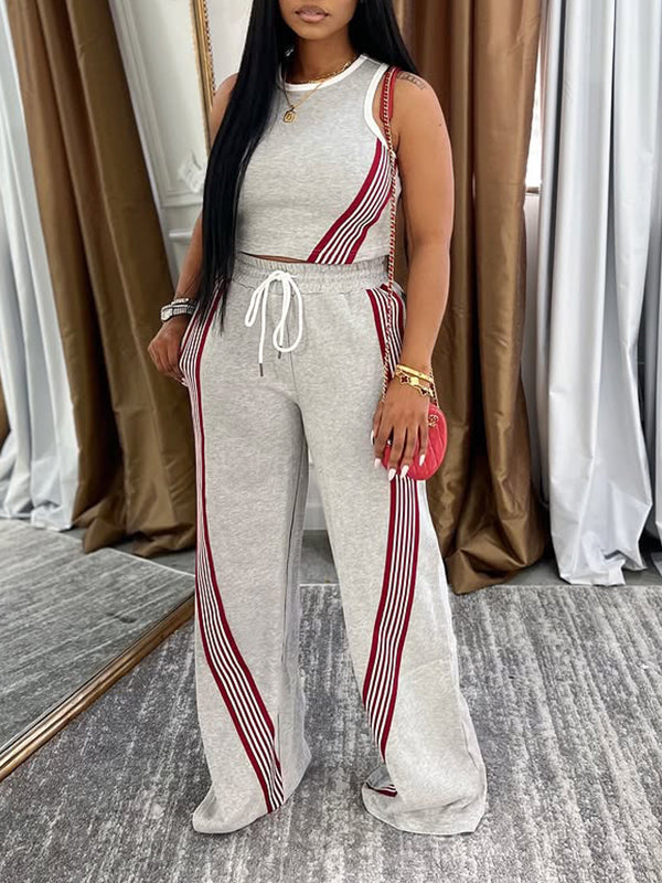 Indiebeautie Stripe Tank Top & Pants Set