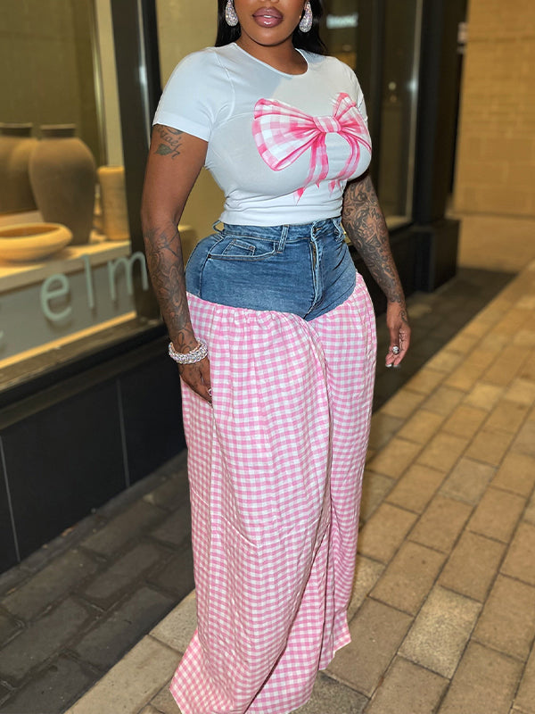 Indiebeautie Set mit T-Shirt und Hose mit Schleife
