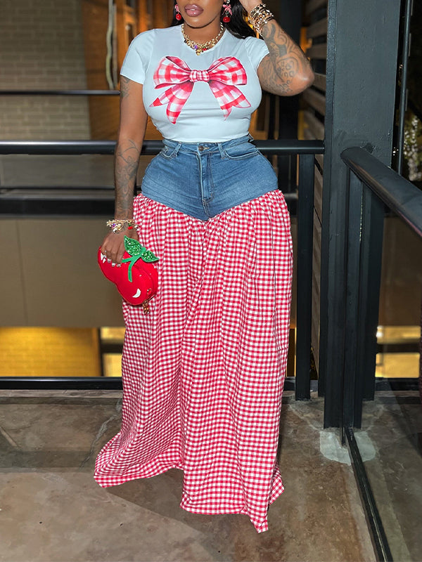 Indiebeautie Set mit T-Shirt und Hose mit Schleife