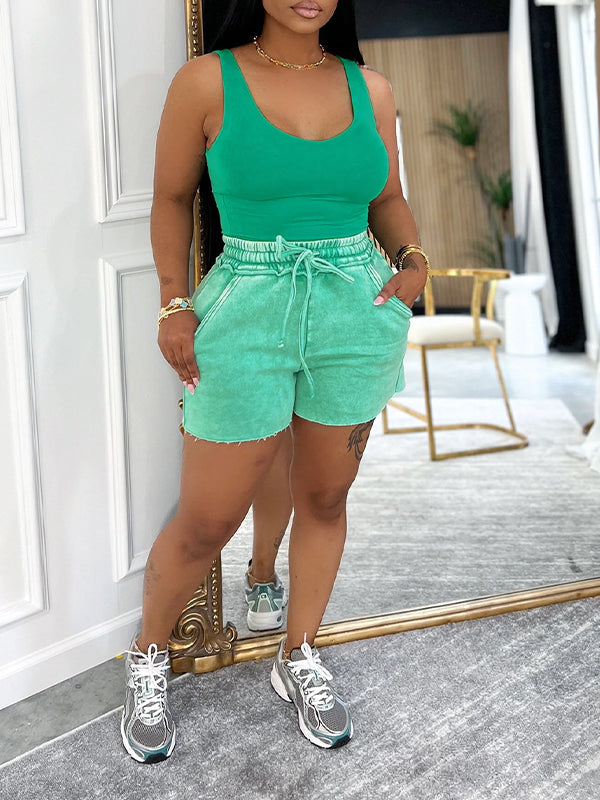 Ensemble débardeur et short délavé Indiebeautie