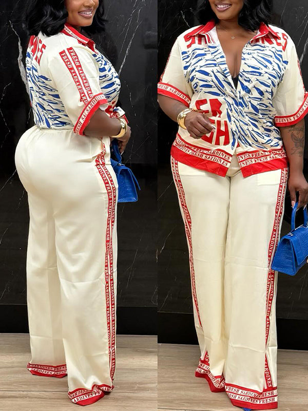 Bedrucktes Hemd- und Hosenset