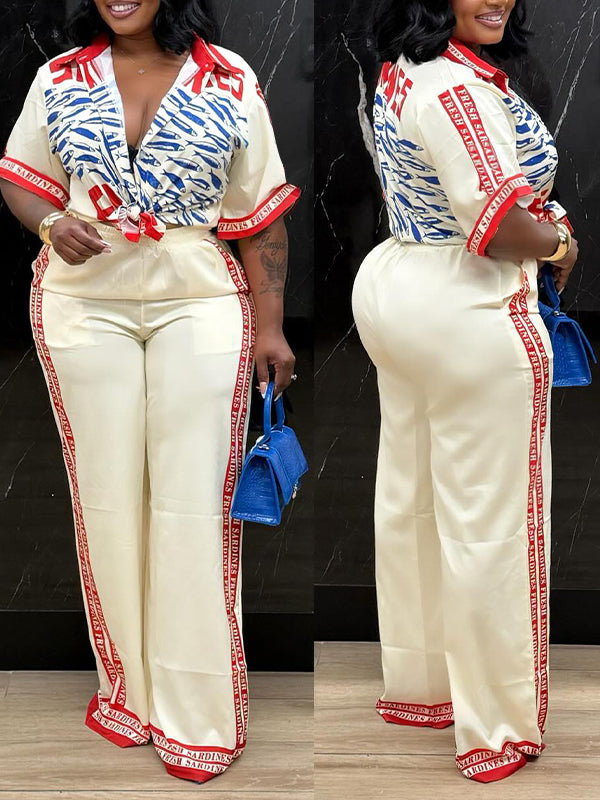 Bedrucktes Hemd- und Hosenset