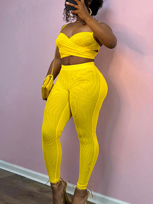 Indiebeautie – Einfarbiges Camisole-Top und Hose-Set