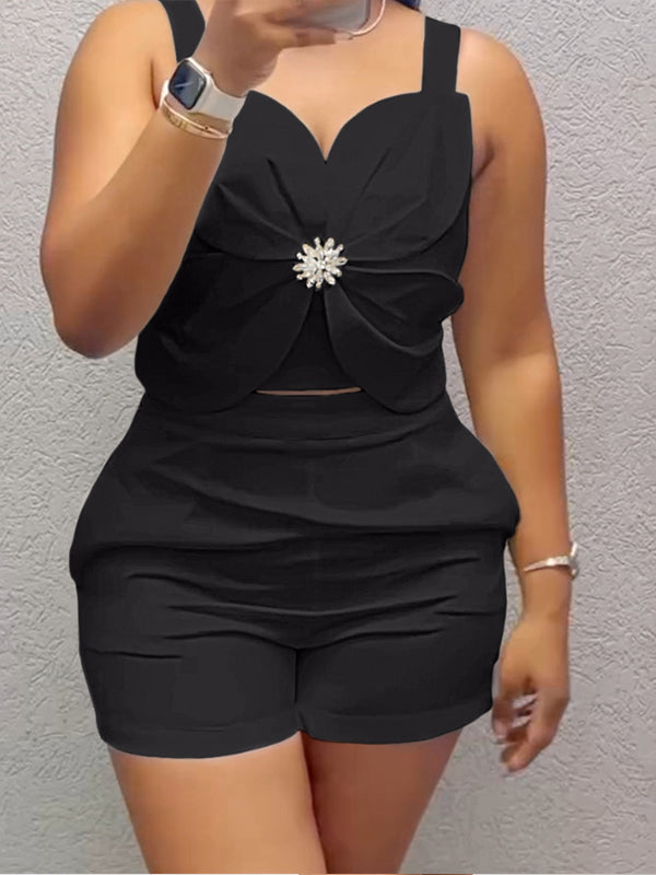 Ensemble débardeur et short fleuri