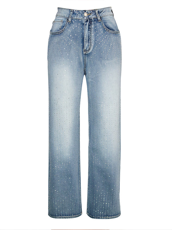 Studded Straight Jeans