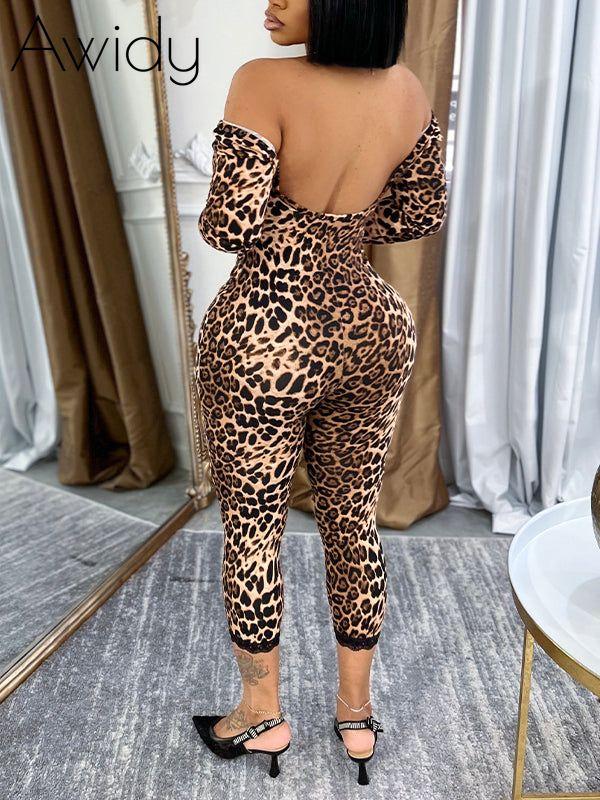 Leopard Skinny Jumpsuit