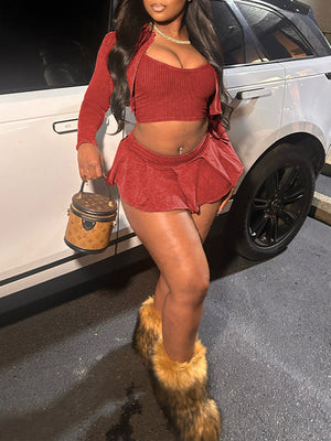 Bedrucktes dreiteiliges Set