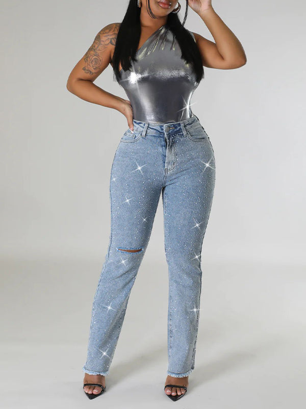 Studded Ripped Jeans