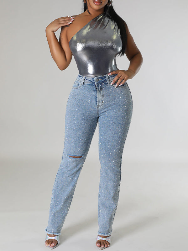 Studded Ripped Jeans