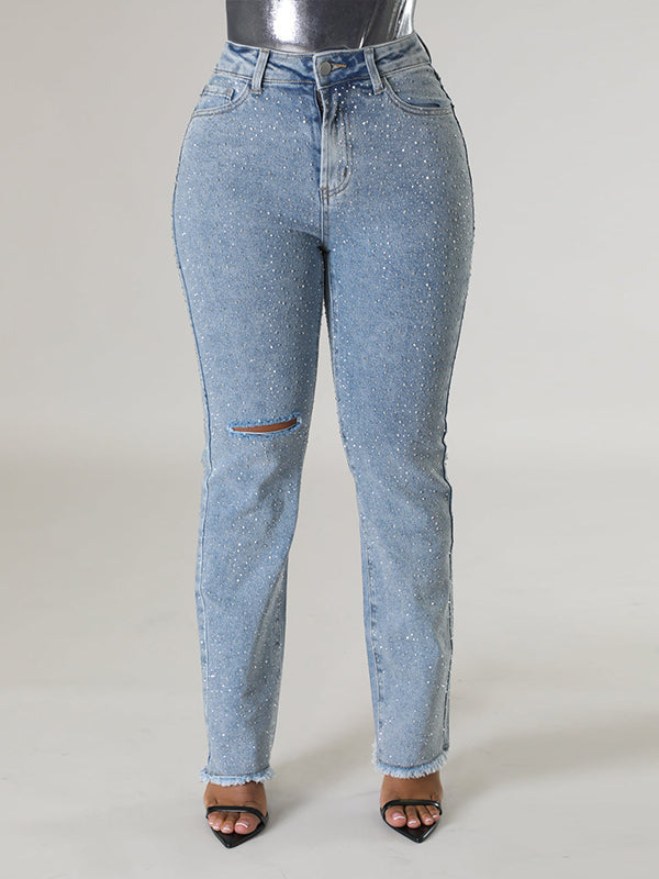 Studded Ripped Jeans