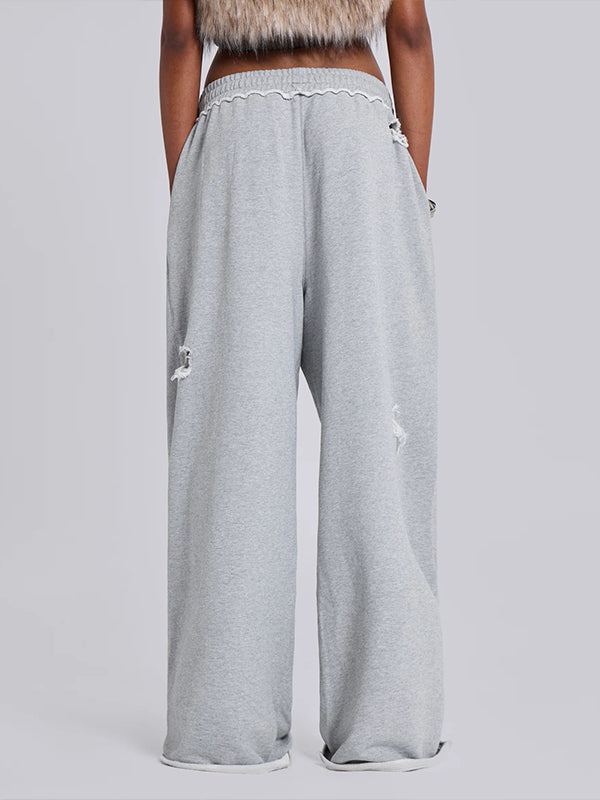 Einfarbige Jogginghose mit Cut-outs