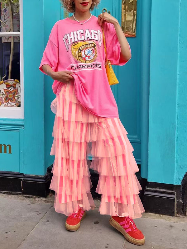 Tiered Sheer Pants