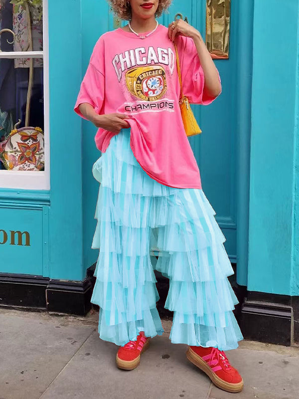 Tiered Sheer Pants