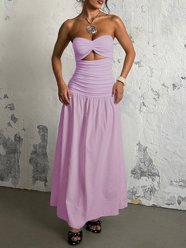 Einfarbiges Schlauchkleid mit Cut-Outs