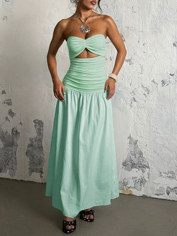 Einfarbiges Schlauchkleid mit Cut-Outs