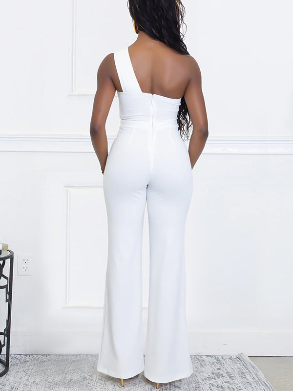 One-Shoulder-Overall mit Überlappung