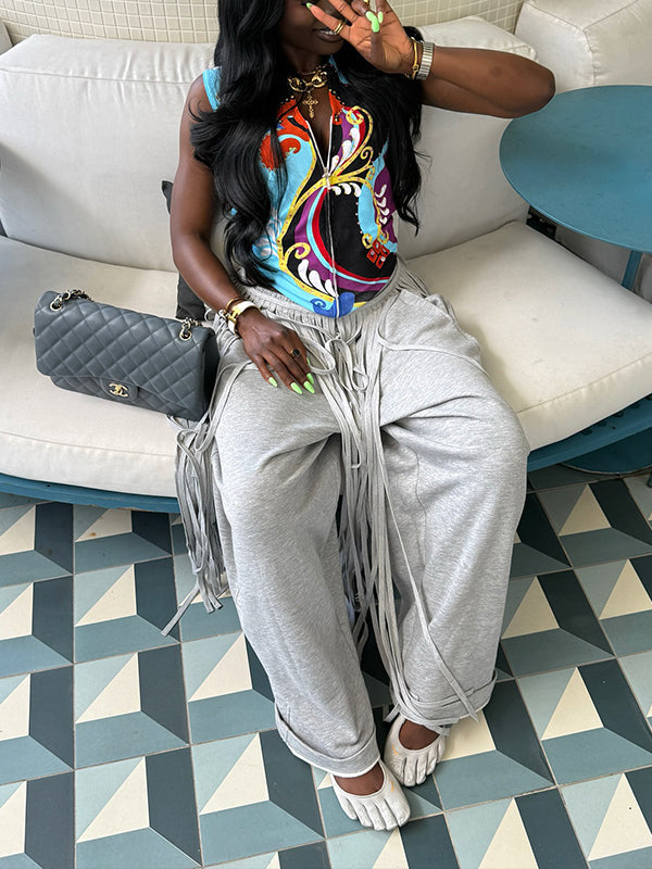 Pantalon de survêtement à franges