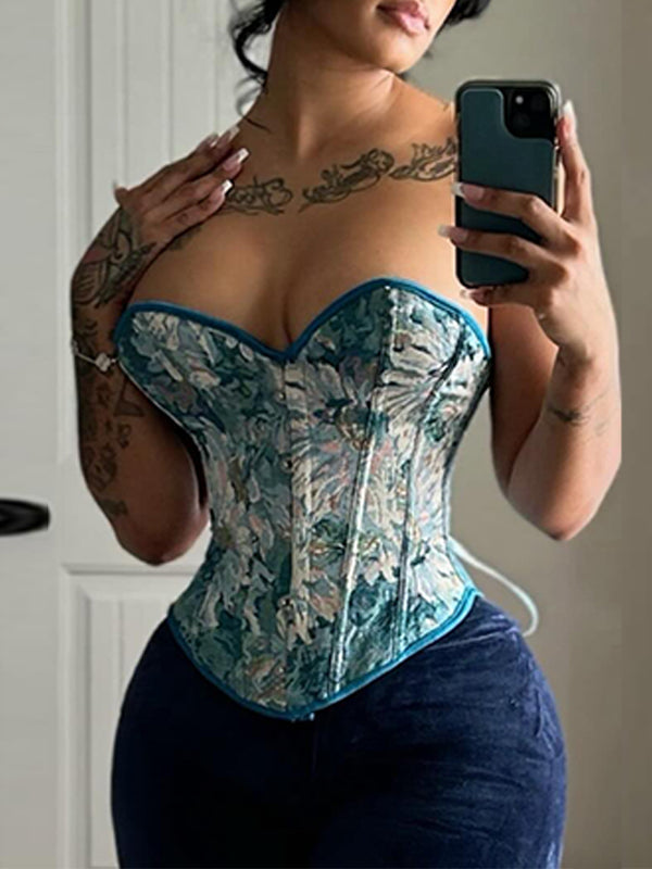 Haut corset imprimé