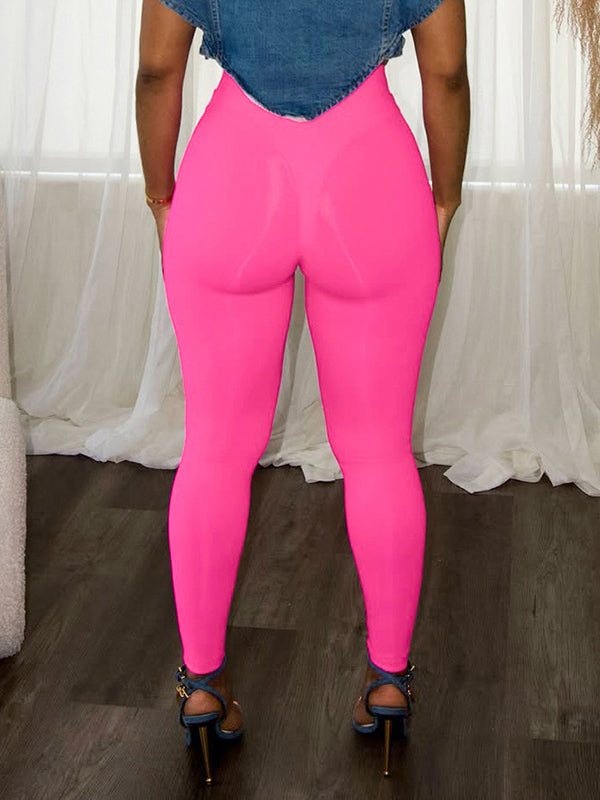 Einfarbige Skinny-Hose