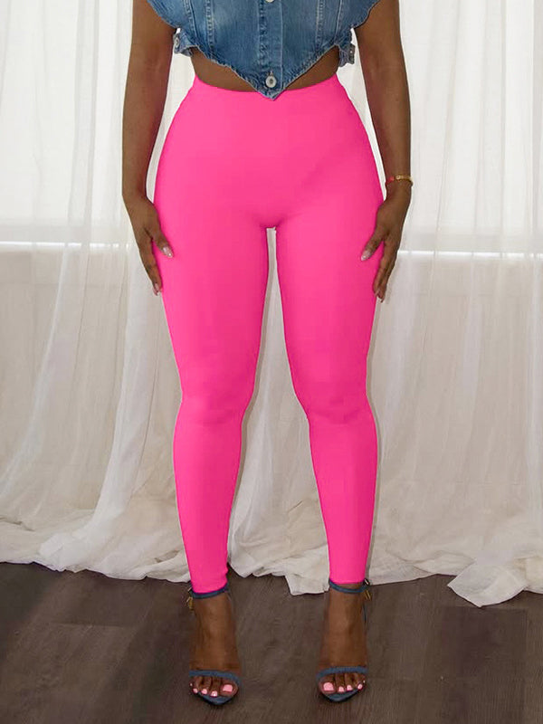 Einfarbige Skinny-Hose