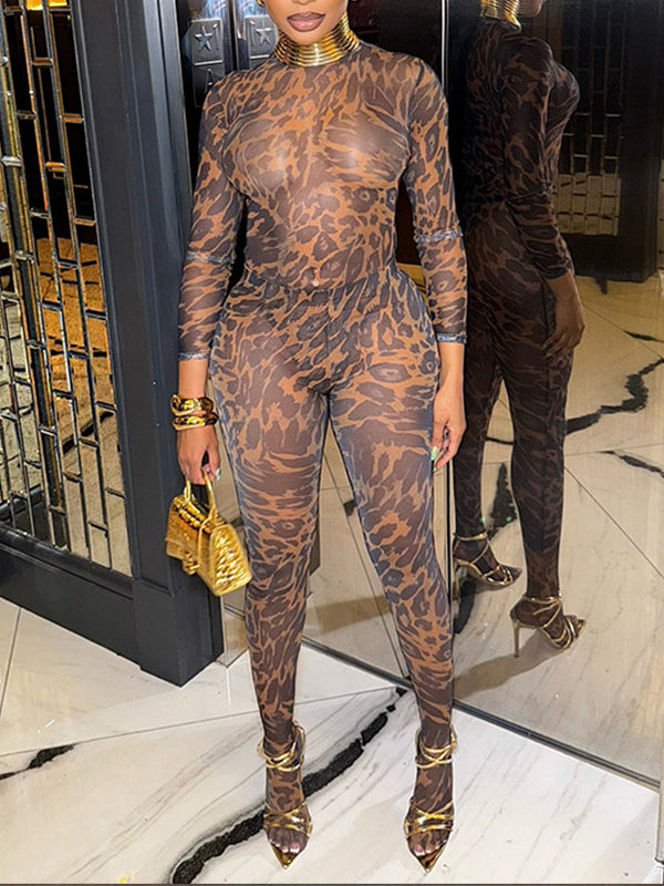 Leopard Bodysuit & Pants Set