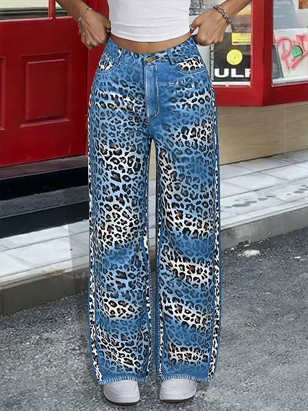 Leopard Wide-Leg Pants
