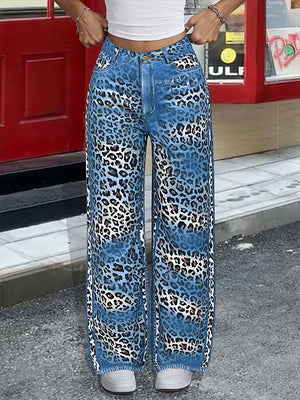 Leopard Wide-Leg Pants