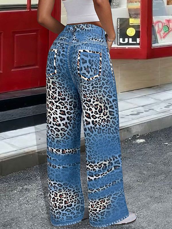 Leopard Wide-Leg Pants