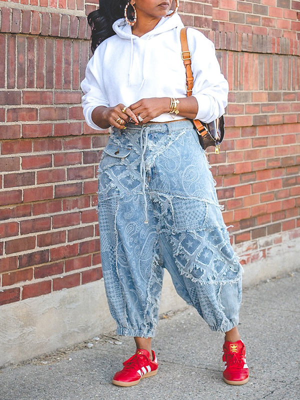 Patchwork Jogger Jeans